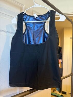 Amazon Black Racerback Tank Top with Blue Lining